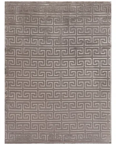 Exquisite Rugs Metro Velvet Hand-knotted New Zealand Wool-blend Rug In Taupe
