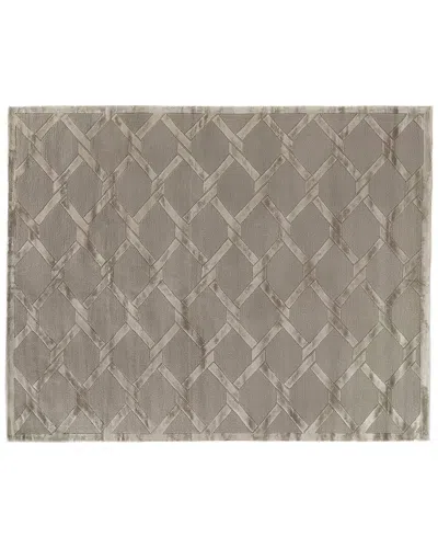 Exquisite Rugs Metro Velvet Hand Knotted Wool-blend Area Rug In Gray