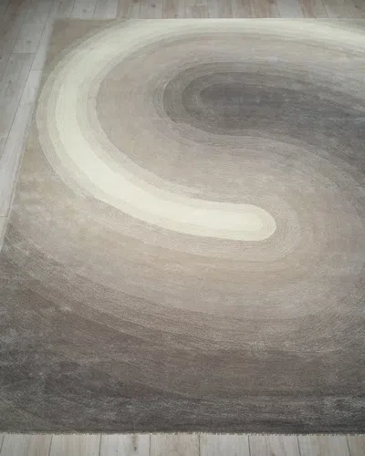 Exquisite Rugs Mitomo Hand-tufted Charcoal & Ivory Rug In Gray