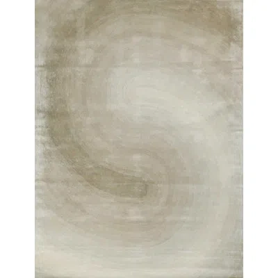 Exquisite Rugs Mitomo Handmade Wool/bamboo Silk, Pearl Area Rug