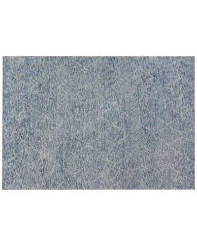 Exquisite Rugs Moroccan Hand Knotted New Zealand Wool Area Rug In Blue