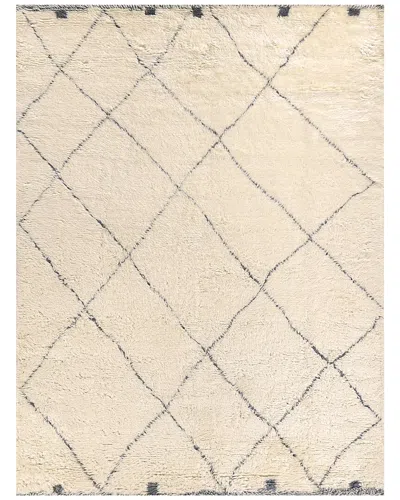 Exquisite Rugs Moroccan Hand-knotted New Zealand Wool Area Rug In Neutral