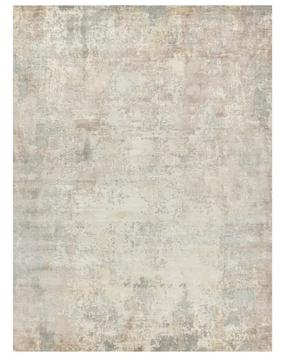 Exquisite Rugs Murano Hand-loomed New Zealand Wool And Bamboo Silk Rug In Brown