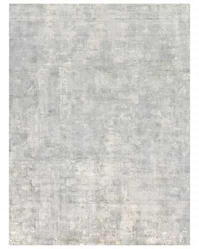 Exquisite Rugs Murano Hand-loomed New Zealand Wool And Bamboo Silk Rug In Metallic