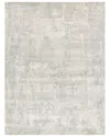 Exquisite Rugs Murano Hand-loomed New Zealand Wool And Bamboo Silk Rug In Silver