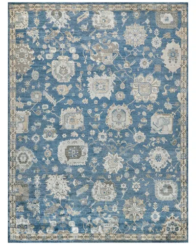 Exquisite Rugs Museum Hand-knotted Bamboo Silk & Cotton Navy Area Rug
