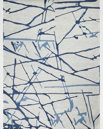 Exquisite Rugs Mystic Hand-tufted Navy Rug, 10' X 14'