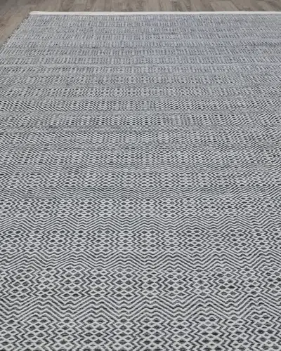 Exquisite Rugs Naomi Indoor/outdoor Flat-weave Rug, 10' X 14' In Black