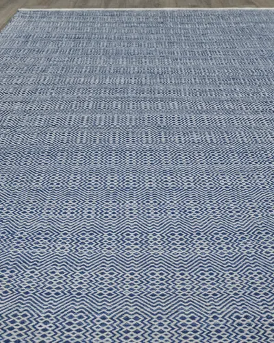 Exquisite Rugs Naomi Indoor/outdoor Flat-weave Rug, 10' X 14' In Blue