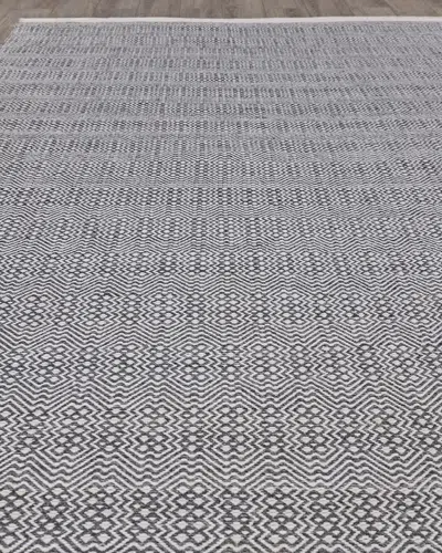 Exquisite Rugs Naomi Indoor/outdoor Flat-weave Rug, 10' X 14' In Gray/ivory