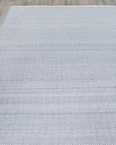 Exquisite Rugs Naomi Indoor/outdoor Flat-weave Rug, 6' X 9' In Light Blue