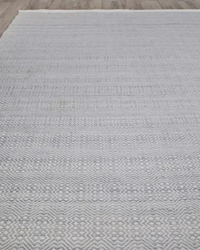 Exquisite Rugs Naomi Indoor/outdoor Flat-weave Rug, 6' X 9' In Light Silver/ivory