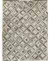 Exquisite Rugs Natural Hide 3361 5'x8' Area Rug In Silver