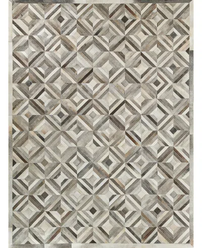 Exquisite Rugs Natural Hide 3361 5'x8' Area Rug In Silver