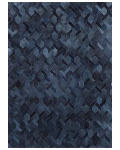 Exquisite Rugs Natural Hide Cowhide Rug In Blue