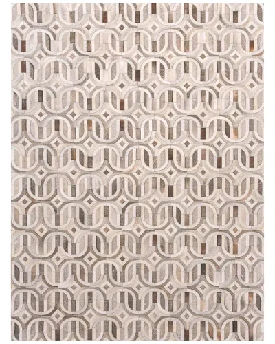 Exquisite Rugs Natural Hide Handmade Leather Hide Area Rug In Neutral