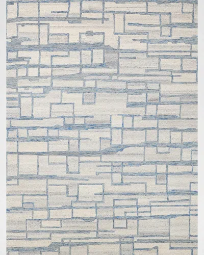 Exquisite Rugs Naturals Hand Tufted Rug In Blue/ivory
