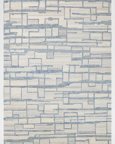 Exquisite Rugs Naturals Hand Tufted Rug In Blue/ivory
