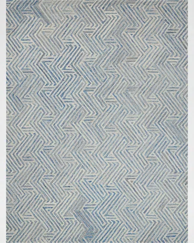 Exquisite Rugs Naturals Hand Tufted Rug In Blue/ivory