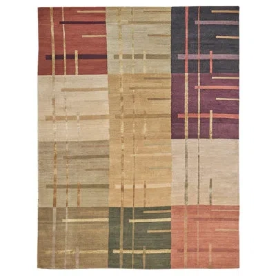 Exquisite Rugs One-of-a-kind Hand-knotted 2000s 6' X 8' Area Rug In Beige/pink/tan