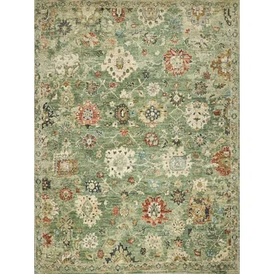 Exquisite Rugs Oxford Hand-knotted Ghazni Wool, Green Area Rug