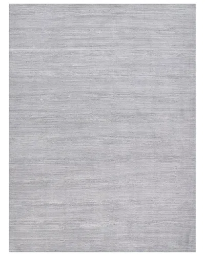 Exquisite Rugs Palazzo Hand-loomed New Zealand Wool And Bamboo Silk Rug In Aqua