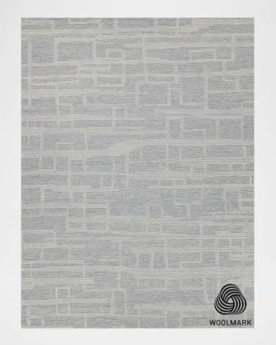 Exquisite Rugs Park City Hand-tufted Light Gray/ivory Rug, 9' X 12'