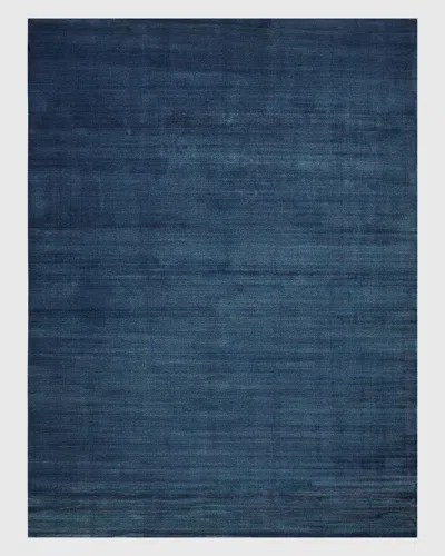 Exquisite Rugs Pavia Hand-loomed Navy Rug, 12' X 15'