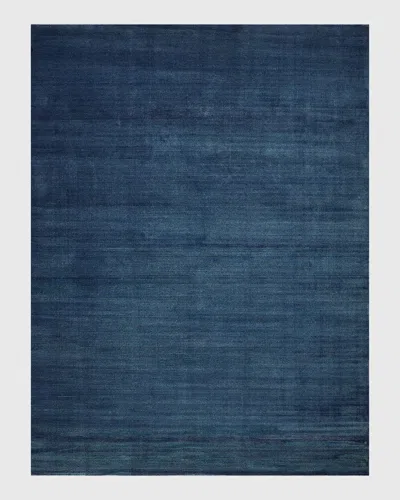 Exquisite Rugs Pavia Hand-loomed Navy Rug, 4' X 6'