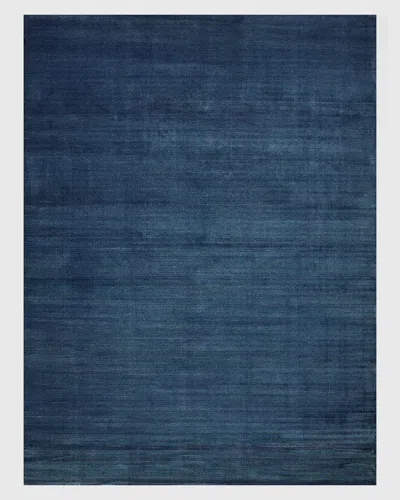Exquisite Rugs Pavia Hand-loomed Navy Rug, 6' X 9'