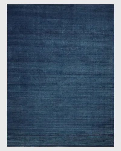 Exquisite Rugs Pavia Hand-loomed Navy Rug, 8' X 10'
