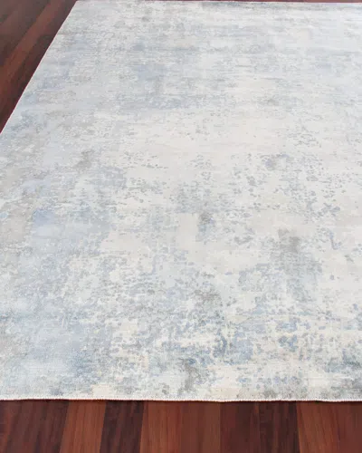 Exquisite Rugs Pismo Hand-loomed Rug, 9' X 12' In Silver Blue