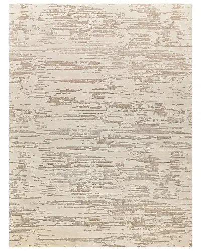 Exquisite Rugs Platinum Hand-knotted New Zealand & Nettle Fiber Area Rug In Beige