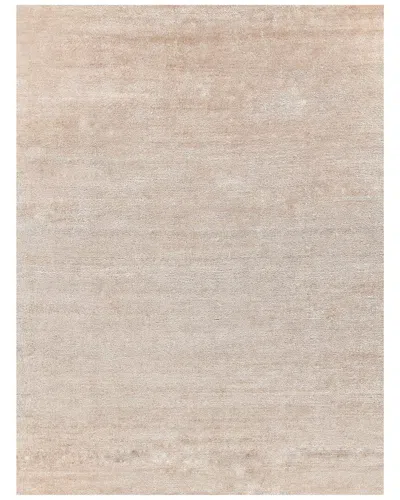 Exquisite Rugs Plush Hand-knotted Bamboo Silk & Mohair Area Rug In Beige
