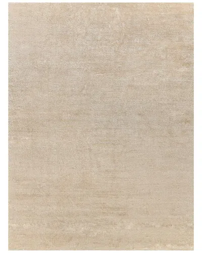 Exquisite Rugs Plush Hand-knotted Bamboo Silk & Mohair Ivory Area Rug