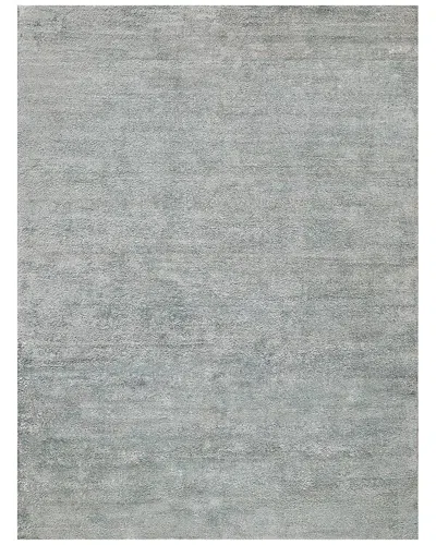 Exquisite Rugs Plush Hand Knotted Bamboo Silk/mohair Area Rug In Gray