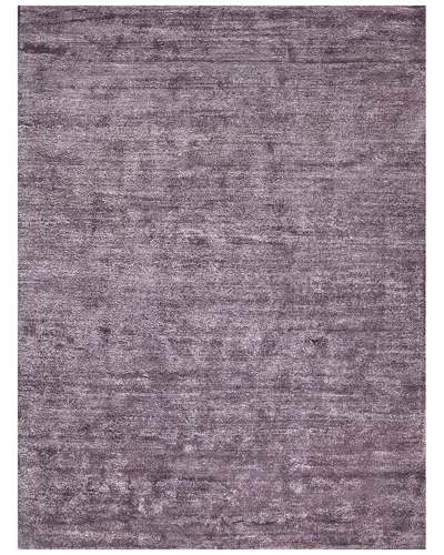 Exquisite Rugs Plush Hand Knotted Bamboo Silk/mohair Area Rug In Pink
