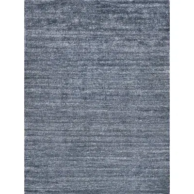 Exquisite Rugs Plush Hand-knotted Wool/viscose Charcoal Area Rug
