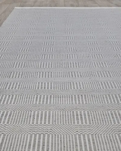 Exquisite Rugs Poff Indoor/outdoor Flat-weave Rug, 6' X 9' In Gray