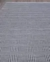 Exquisite Rugs Poff Indoor/outdoor Flat-weave Rug, 8' X 10' In Charcoal, Ivory
