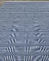 Exquisite Rugs Poff Indoor/outdoor Flat-weave Rug, 9' X 12' In Blue, Ivory