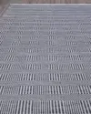 Exquisite Rugs Poff Indoor/outdoor Flat-weave Rug, 9' X 12' In Charcoal, Ivory