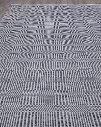 Exquisite Rugs Poff Indoor/outdoor Flat-weave Rug, 9' X 12' In Gray
