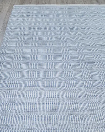 Exquisite Rugs Poff Indoor/outdoor Flat-weave Rug, 9' X 12' In Light Blue