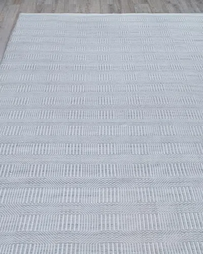 Exquisite Rugs Poff Indoor/outdoor Flat-weave Rug, 9' X 12' In Light Silver