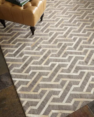 Exquisite Rugs Portia Hairhide Rug, 5' X 8' In Chocolate