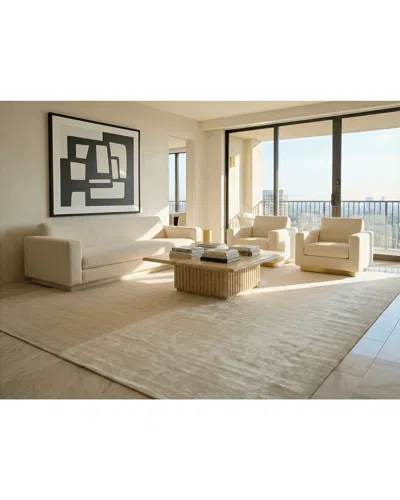 Exquisite Rugs Purity Hand-loomed Bamboo Silk-blend Rug In Multi