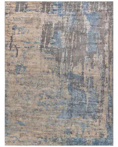 Exquisite Rugs Reflections Hand-loomed Bamboo Silk-blend Rug In Beige