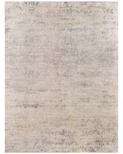 Exquisite Rugs Reflections Hand-loomed Bamboo Silk-blend Rug In Silver