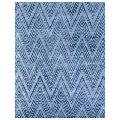 Exquisite Rugs Reflections Hand Loomed Blue/denim Area Rug In Blue;denim